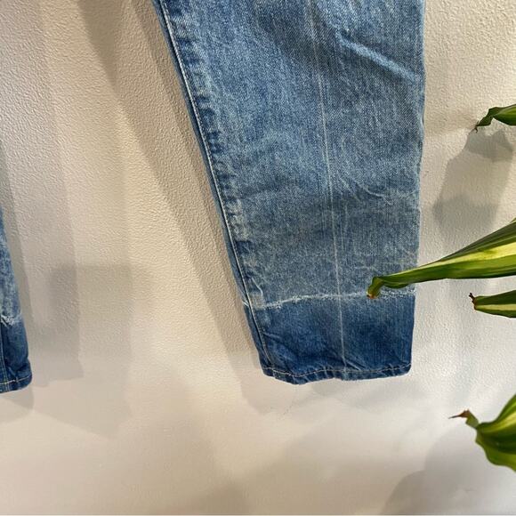 AG Adriano Goldschmied The Phoebe Tapered Jeans Distressed Light Wash Denim 24R - Picture 8 of 9